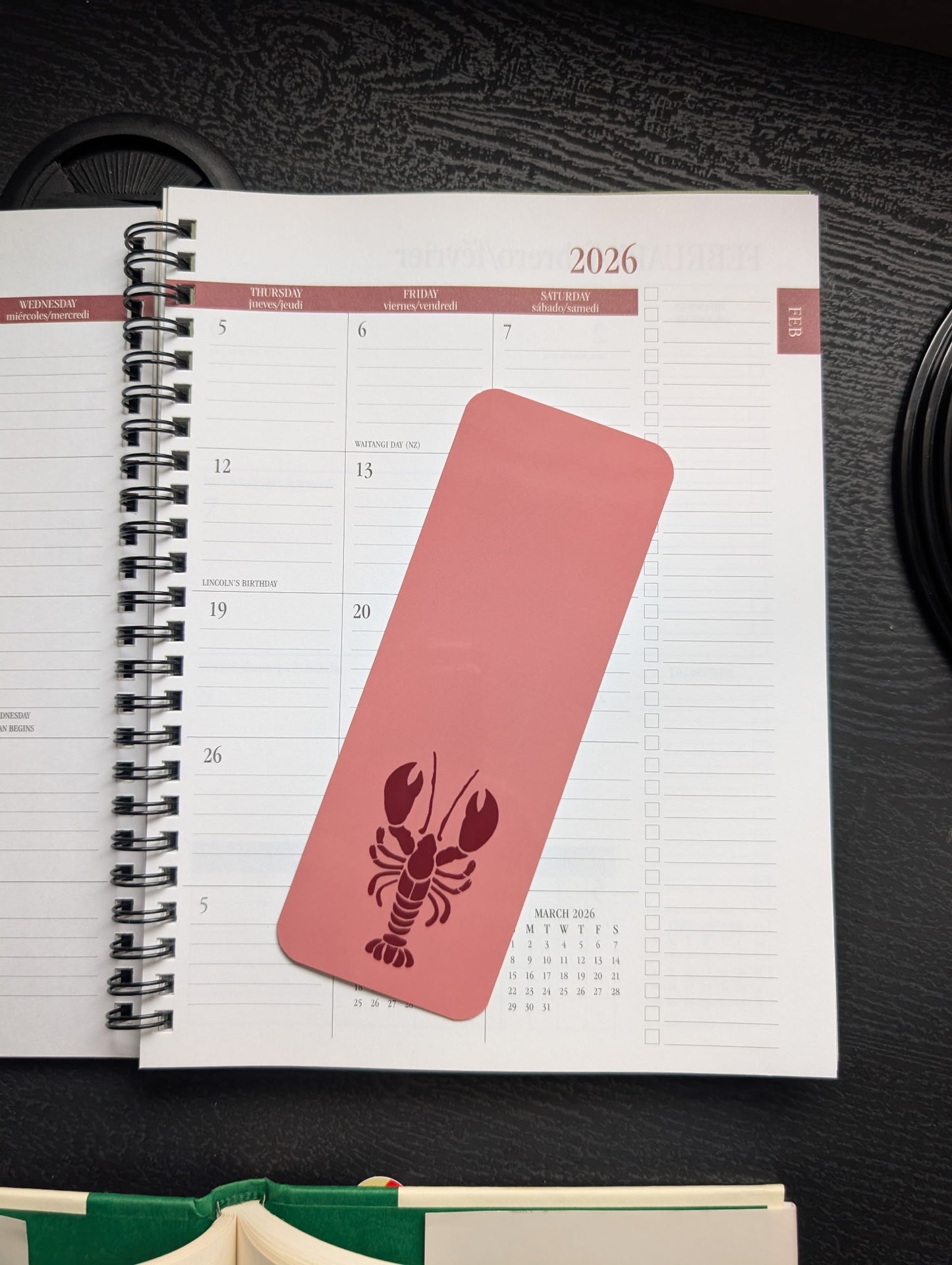 Blush Lobster Bookmark – Bold, Clean & Perfectly Stylish