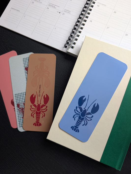 Lobster Blue Bookmark -