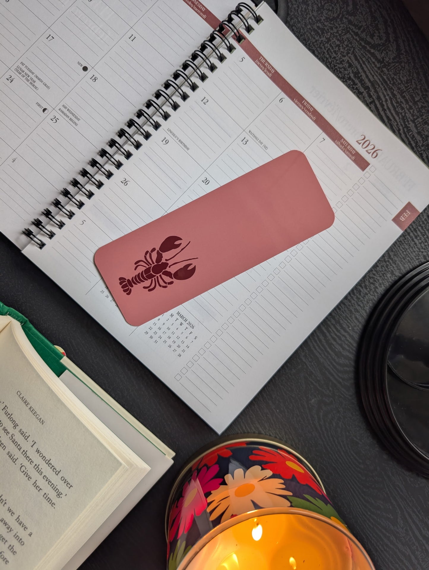 Blush Lobster Bookmark – Bold, Clean & Perfectly Stylish