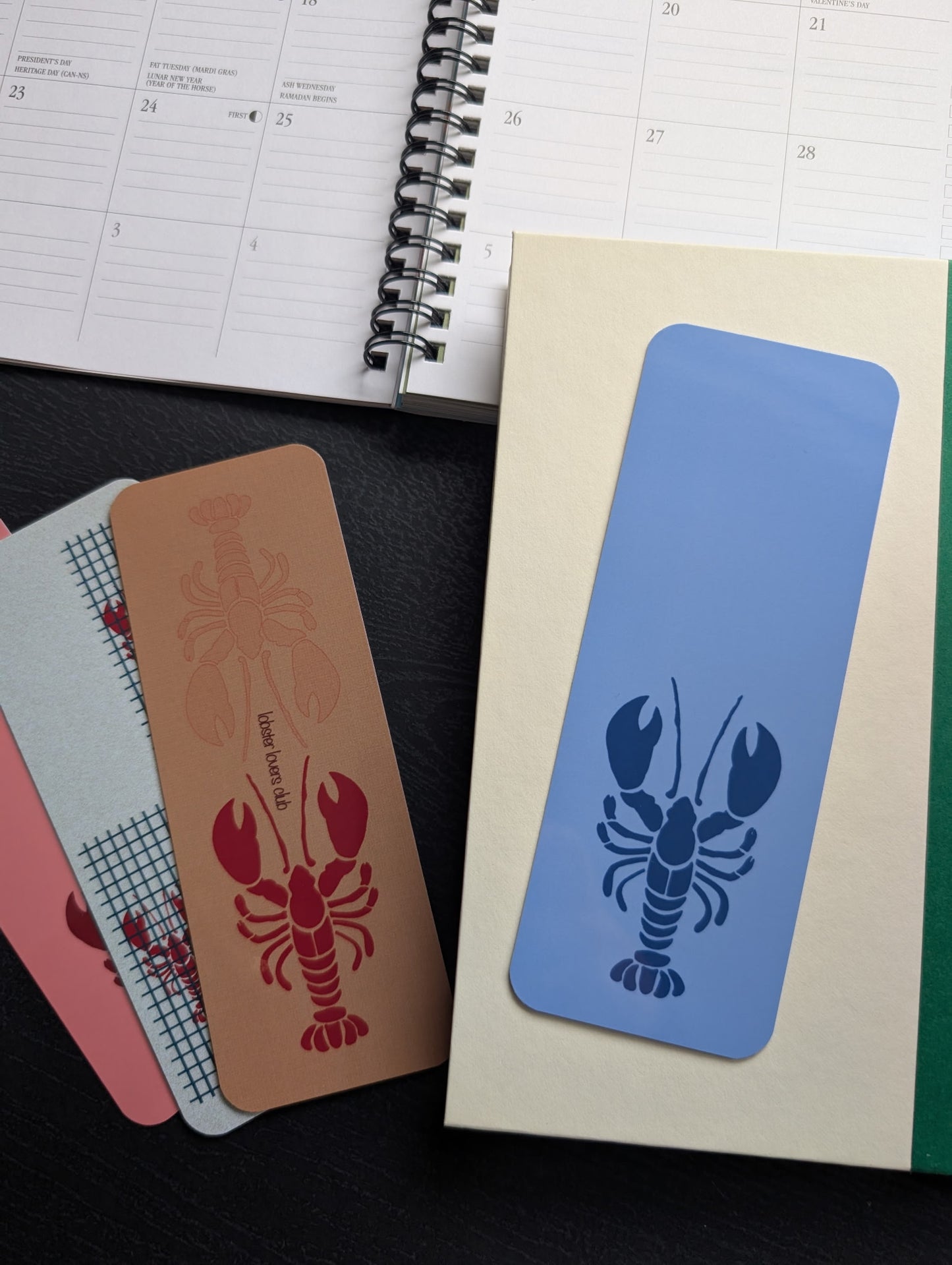 Lobster Blue Bookmark -