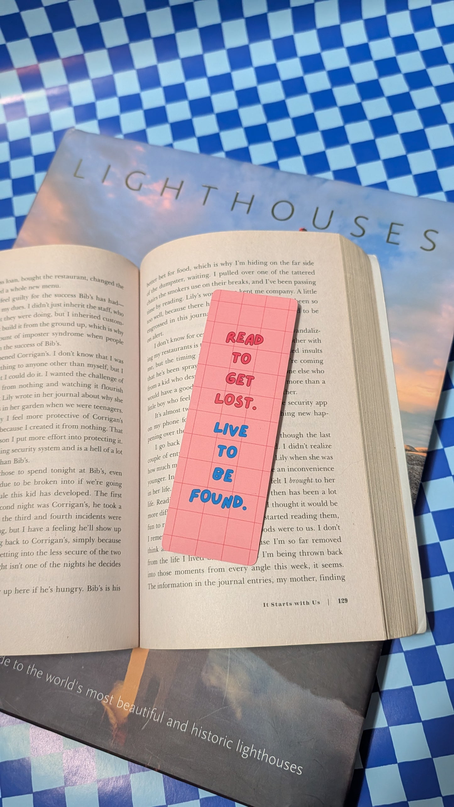 Pinterest Style Cute Pink Aesthetic Bookmarks - Retro Checkered & Motivational Quote Bookmarks for Book Lovers